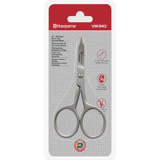 HUSQVARNA® VIKING® 4in/10.2cm Micro Tip Curved Blade Scissors