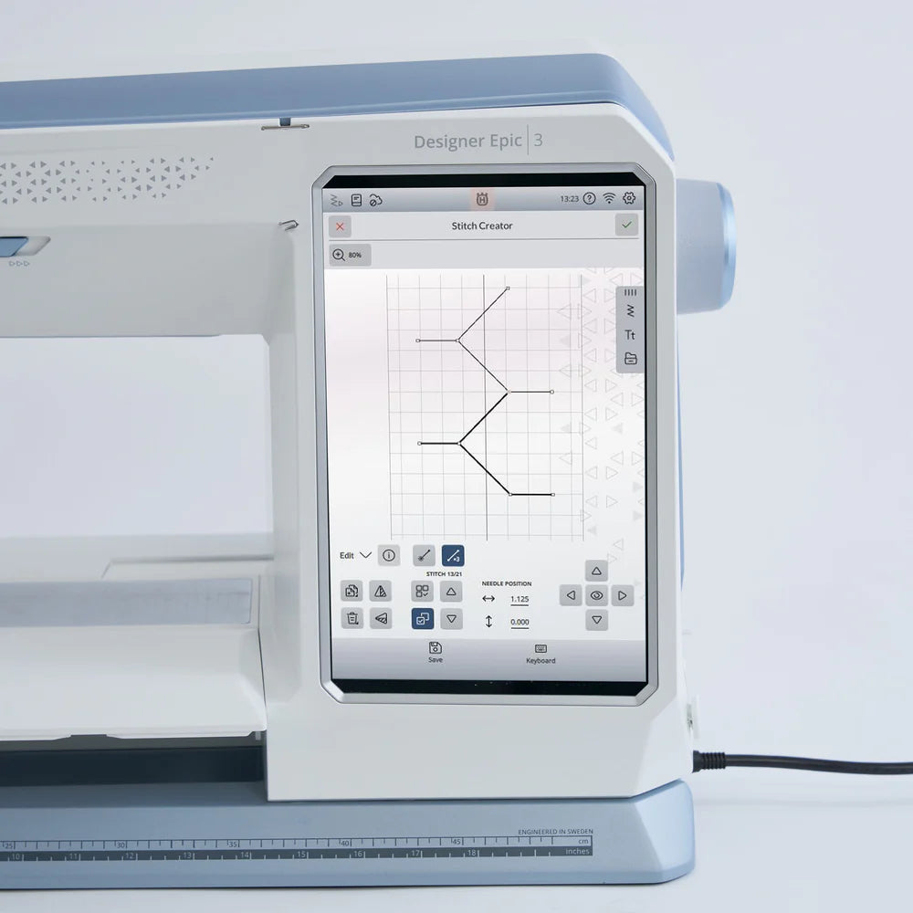 HUSQVARNA® VIKING® DESIGNER EPIC™ 3 Sewing & Embroidery Machine Nordic Frost