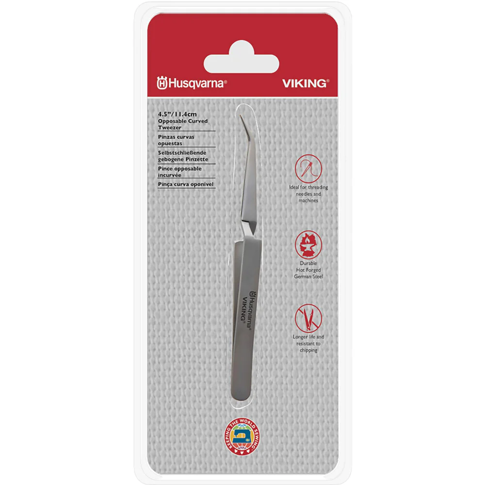 HV 4.5in-11.4cm Opposable Curved Tweezers