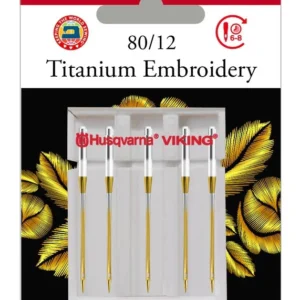 HV Embroidery Titanium Size 80-12 5-pack