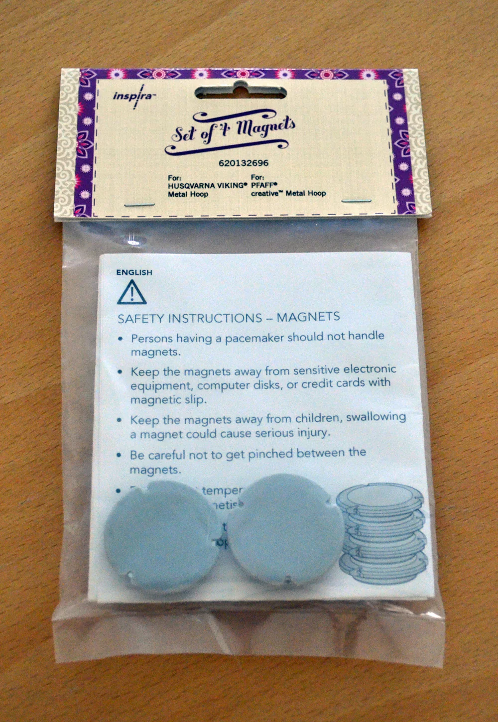 INSPIRA® Set Of 4 Magnets for Metal Hoop