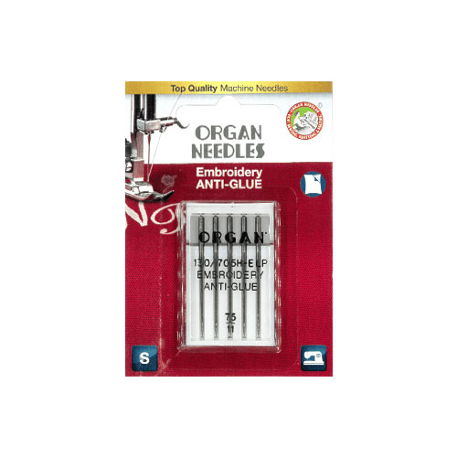 Organ Anti-Glue Needles 75/11 5 pk
