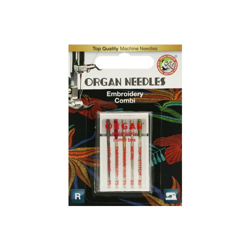 Organ Embroidery Combi Needles 5 pk