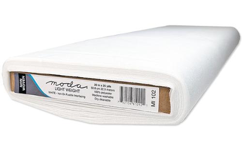 Fusible Lt Wt Nonwoven 20"x25yd Interfacing