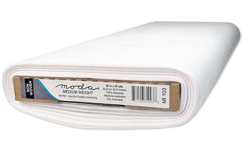 Fusible Md Wt Nonwoven 20"x25yd Interfacing