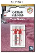 Organ Twin Stretch 2.5 75/11 Needles 2 pk